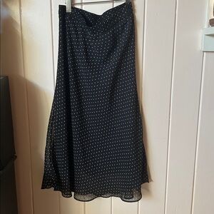 Elegant Black Polka Dot Skirt